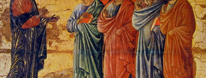 Duccio di Buoninsegna, Apparizione di Cristo sul monte della Galilea, Museo dell'Opera del Duomo, Siena